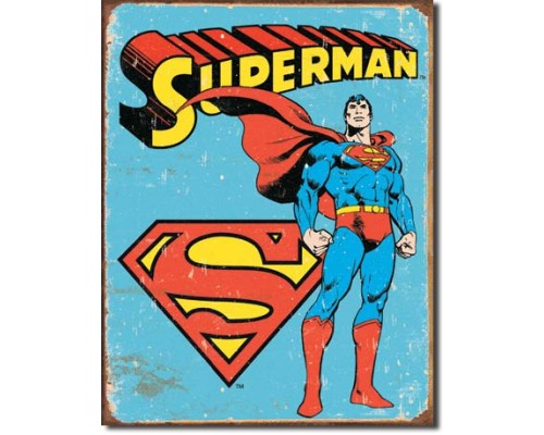Enseigne Superman Rétro en métal 